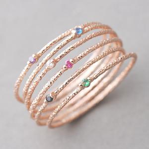 Rose Gold Stackable Rings Set Of 6