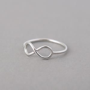 Infinity Ring White Gold - Us 6, 6.5, .7.5