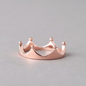 Princess Crown Ring Rose Gold Crown Jewelry