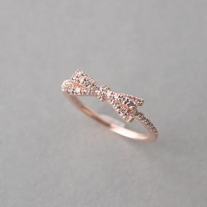 Cz Rose Gold Bow Ring - Us 6.25