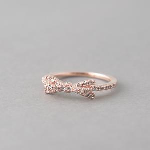 Cz Rose Gold Bow Ring - Us 6.25