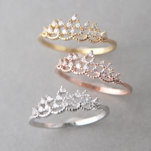 Cz Rose Gold Tiara Ring - Us 6