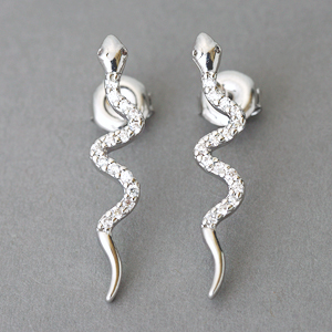 Sterling Silver Snake Earrings From..