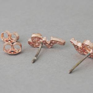 Rose Gold Love Stud Earrings From Kellinsilver.com