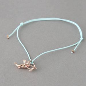 Sky Blue String Bracelet Friendship Rose Gold..