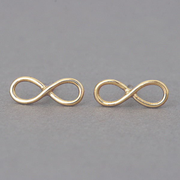 Gold Infinity Stud Earrings